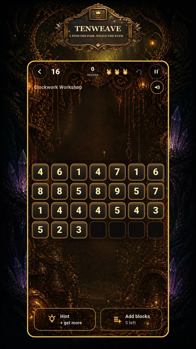 Tenweave game board